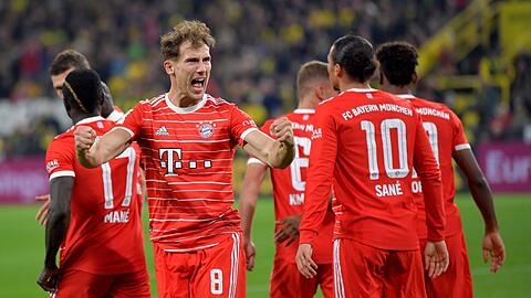 Leon Goretzka (l) erzielte den ersten Treffer für die Bayern.