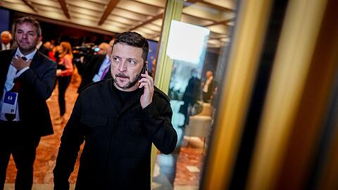 Der ukrainische Wolodymyr Selenskyj zeigte sich in Albanien wenig optimistisch.